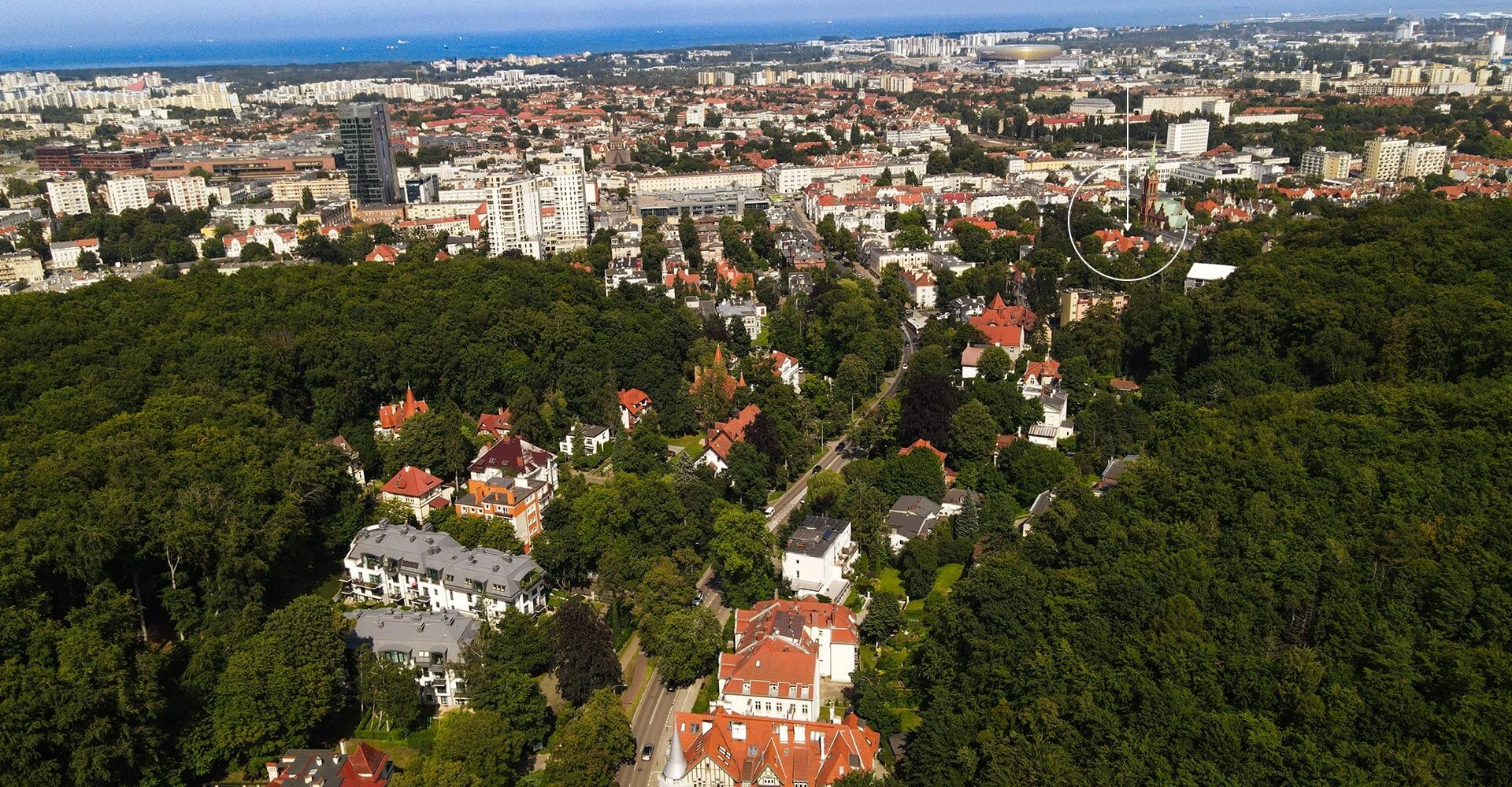 Z lotu ptaka ul. Pileckiego Gdańsk